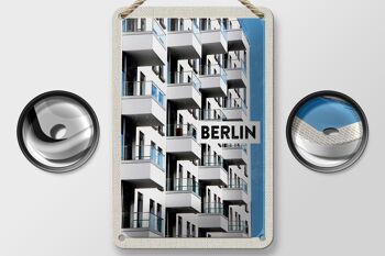 Panneau de voyage en étain, 12x18cm, Berlin, allemagne, nouveau bâtiment, panneau de voyage 2