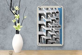 Panneau de voyage en étain, 12x18cm, Berlin, allemagne, nouveau bâtiment, panneau de voyage 4