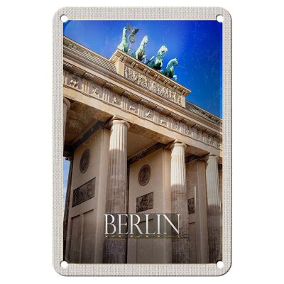 Blechschild Reise 12x18cm Berlin Deutschland Brandenburger Trip Schild