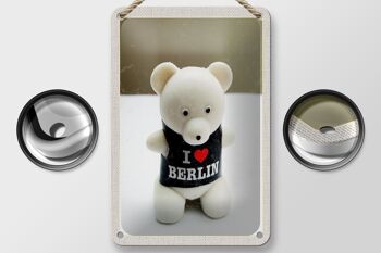 Panneau de voyage en étain, 12x18cm, Berlin, allemagne, ours polaire, Knut 2