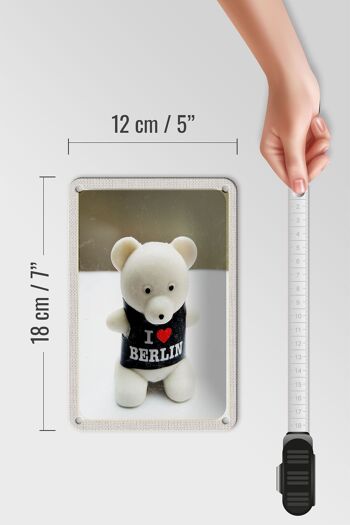 Panneau de voyage en étain, 12x18cm, Berlin, allemagne, ours polaire, Knut 5
