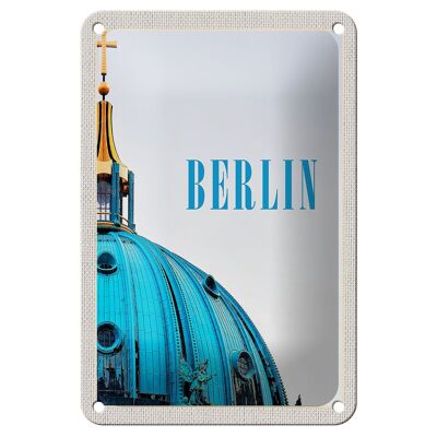 Cartel de chapa de viaje, decoración de iglesia de Berlín, Alemania, 12x18cm