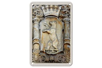 Panneau de voyage en étain, 12x18cm, Berlin, allemagne, blason, Sculpture 1