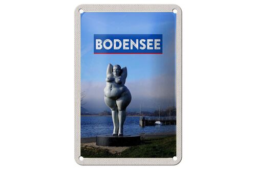 Blechschild Reise 12x18cm Bodensee Deutschland Skulptur Ufer Schild