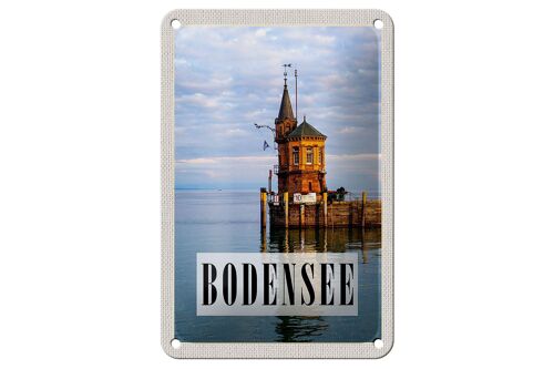 Blechschild Reise 12x18cm Bodensee Deutschland Haus See Schild