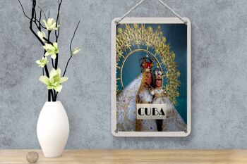 Panneau en étain de voyage 12x18cm, Cuba, reine des Caraïbes, comme statue 4