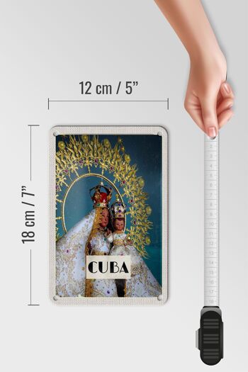 Panneau en étain de voyage 12x18cm, Cuba, reine des Caraïbes, comme statue 5