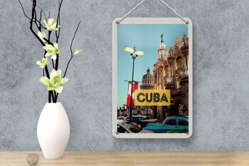 Panneau de voyage en étain 12x18cm, décoration de vacances du centre-ville de Cuba et des caraïbes 4