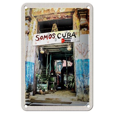 Cartel de chapa de viaje 12x18cm Cuba Caribe Somos Travel Vacation Sign