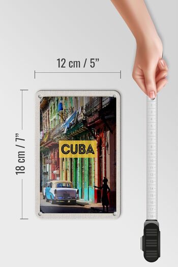 Panneau de voyage en étain, 12x18cm, Cuba, caraïbes, Vintage, voiture, maison, allée 5