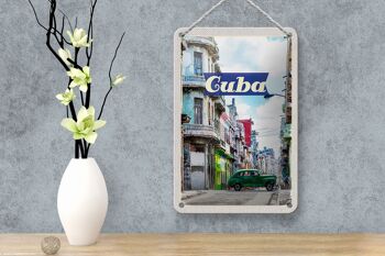 Panneau de voyage en étain 12x18cm, peinture Cuba caraïbes, décoration de vacances 4