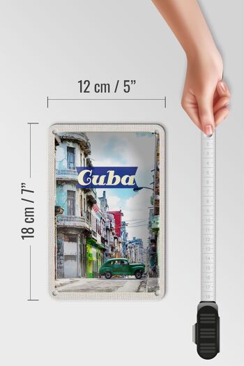 Panneau de voyage en étain 12x18cm, peinture Cuba caraïbes, décoration de vacances 5