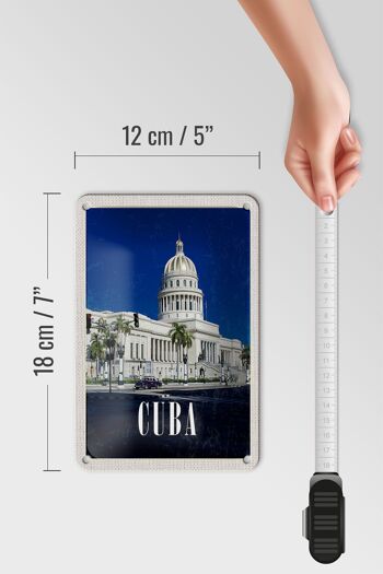 Signe de voyage en étain, 12x18cm, peinture de Cuba et des caraïbes, signe de vue 5