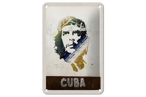 Blechschild Reise 12x18cm Cuba Karibik Che Guevara Frieden Schild