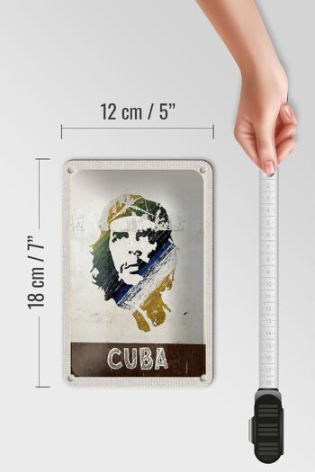 Signe de voyage en étain, 12x18cm, Cuba, caraïbes, Che Guevara, signe de paix 5