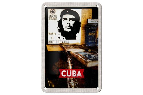 Blechschild Reise 12x18cm Cuba Karibik Che Guevara Demokratie Schild