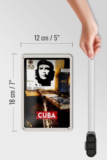Signe de voyage en étain, 12x18cm, Cuba, caraïbes, Che Guevara, signe de démocratie 5