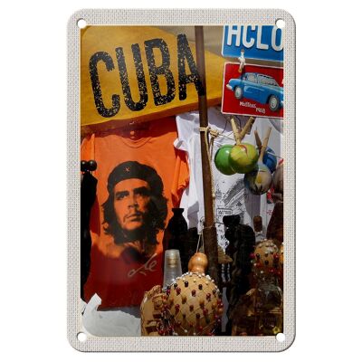 Targa in metallo da viaggio 12x18 cm Cuba Caraibi Che Guevara Havana Club Sign