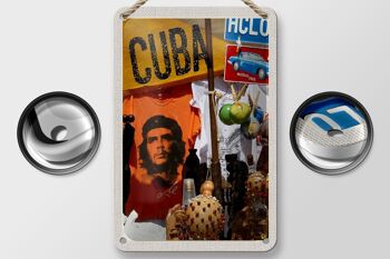 Signe de voyage en étain, 12x18cm, Cuba, caraïbes, Che Guevara, Havana Club 2