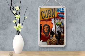 Signe de voyage en étain, 12x18cm, Cuba, caraïbes, Che Guevara, Havana Club 4