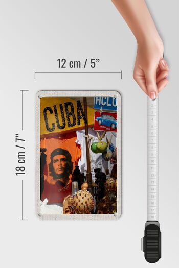Signe de voyage en étain, 12x18cm, Cuba, caraïbes, Che Guevara, Havana Club 5