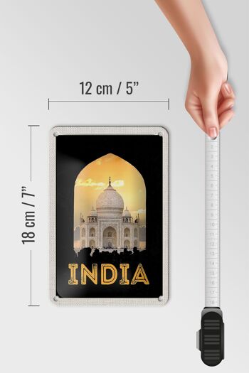 Signe de voyage en étain 12x18cm, signe de mosquée blanche indienne, Religion, Islam 5
