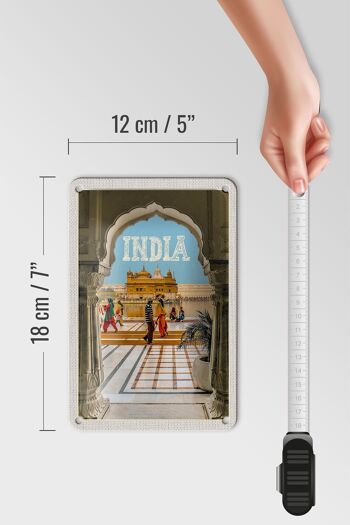 Signe de voyage en étain 12x18cm, décoration du Temple d'or indien Amritsar 5