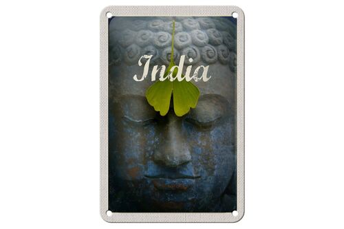 Blechschild Reise 12x18cm Indien Kopf Hindu Gott Blatt Gemälde Schild