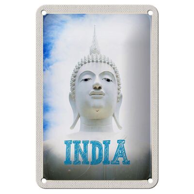 Targa in metallo da viaggio 12x18 cm India Religione Induismo Scultura