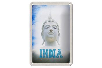 Signe de voyage en étain 12x18cm, signe de Sculpture de Religion indienne, hindouisme 1