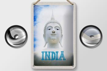Signe de voyage en étain 12x18cm, signe de Sculpture de Religion indienne, hindouisme 2