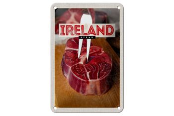 Panneau de voyage en étain 12x18cm, signe de viande de Steak rouge de nourriture d'irlande 1