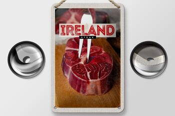 Panneau de voyage en étain 12x18cm, signe de viande de Steak rouge de nourriture d'irlande 2