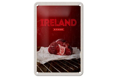 Blechschild Reise 12x18cm Irland bestes rotes Steak im Ofen Schild
