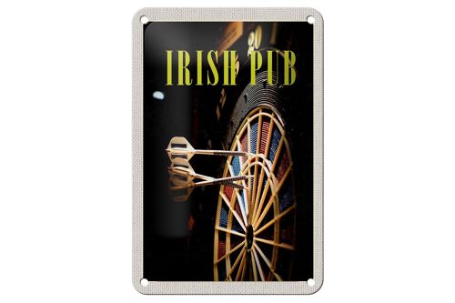 Blechschild Reise 12x18cm Irland Kneipen Spiel Dartboard Dekoration