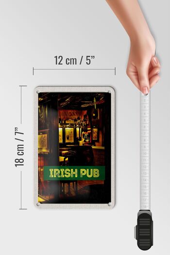 Signe en étain de voyage 12x18cm, signe de bière de Pub irlandais irlandais 5