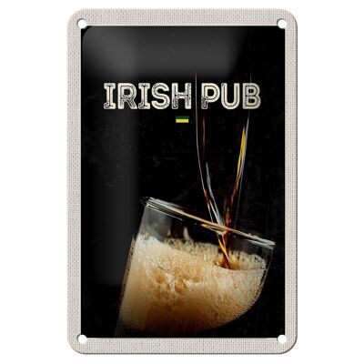Blechschild Reise 12x18cm Irland Alkohol Bier feiern Dekoration