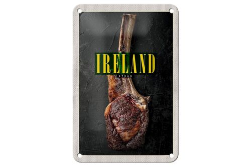 Blechschild Reise 12x18cm Irland Irisches Anbus Tomahawk Steak Schild