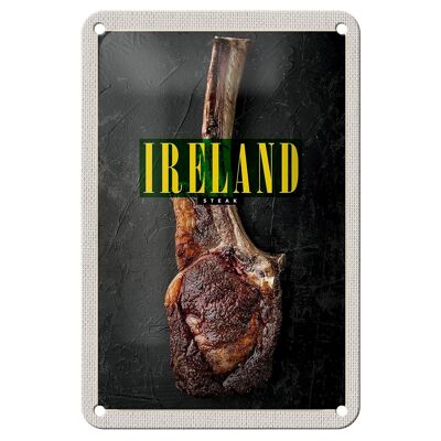 Blechschild Reise 12x18cm Irland Irisches Anbus Tomahawk Steak Schild