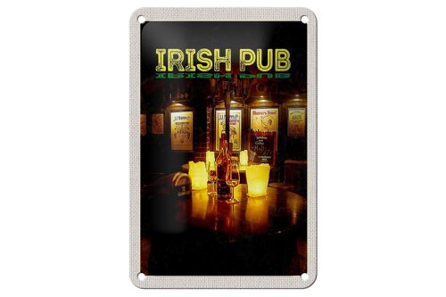 Blechschild Reise 12x18cm Irland Irisches Pub Wein Alkohol Schild