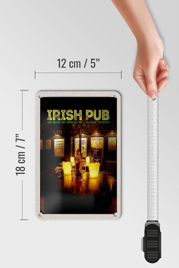 Signe en étain de voyage 12x18cm, signe d'alcool de vin de Pub irlandais d'irlande 5