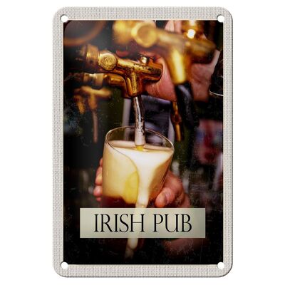 Blechschild Reise 12x18cm Irland Irisches Bier Tradition Alkohol Schild