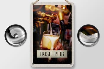 Signe en étain de voyage 12x18cm, signe d'alcool de Tradition de bière irlandaise d'irlande 2