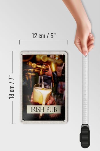 Signe en étain de voyage 12x18cm, signe d'alcool de Tradition de bière irlandaise d'irlande 5