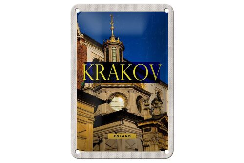 Blechschild Reise 12x18cm Krakow Sehenswürdigkeit Europa Reise Schild