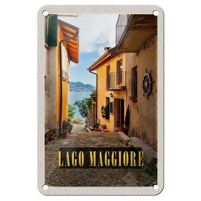 Cartel de chapa de viaje, 12x18cm, Isola Bella, Lago Maggiore, Italia