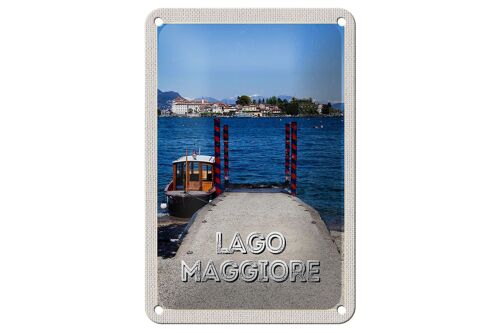 Blechschild Reise 12x18cm Lago Maggiore Luxus Insel Meer Dekoration