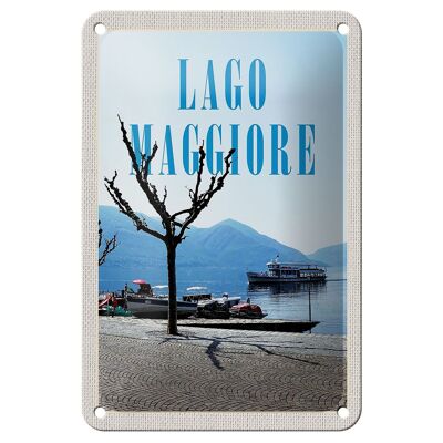 Letrero de chapa de viaje, 12x18cm, lago Maggiore, barcos, recorrido en barco, señal de mar