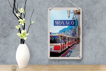 Panneau de voyage en étain, 12x18cm, Monaco, France, visite du centre-ville, panneau de voyage 4