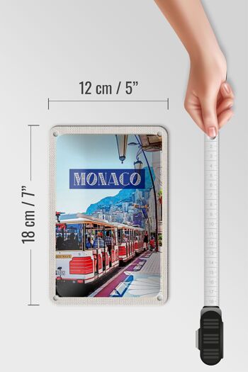 Panneau de voyage en étain, 12x18cm, Monaco, France, visite du centre-ville, panneau de voyage 5